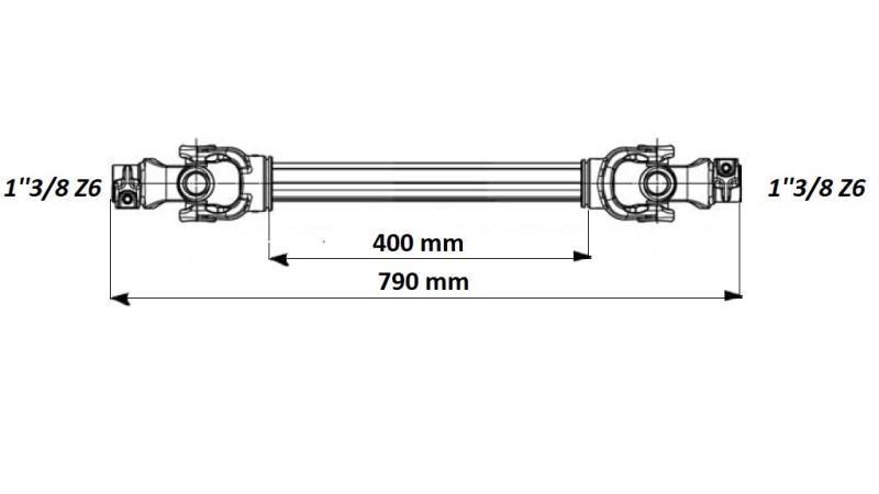 CARDAN ECO 790mm 35-60HP PADRÃO - dimensões